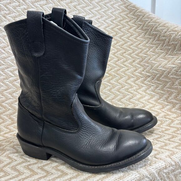 Double H Ranchwell Steel Toe Pull On Western Leather Work Boots - Picture 1 of 9